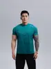 Nova Camiseta de Gola Redonda Plus Size de Verão Shell Macio Clone Algodão Caimento Manga Curta Antirrugas Secagem Rápida Respirável Fitness Masculino