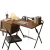 Mesa Plegable Escritorio Rectangular Simple Hogar Apartamento Pequeño Estudio Mesa para Computadora Casa de Alquiler Dormitorio Mesita de Noche