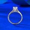 Anillo de cuatro garras de 1 quilate con baño de oro y plata S925 de Mu Jing Jewelry. Gran venta transfronteriza en Europa y América.