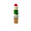 Atacado do Fabricante Cachecol Verde de Natal Boneco de Neve Rolha de Garrafa de Vidro de Cortiça Tampa de Madeira Rolha de Polímero Proteção Ambiental