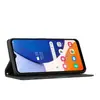 Comércio Exterior Aplicável Samsung S24 Cordão Capa de Couro para Celular A05S Padrão de Malha Emenda Fosca Carteira com Compartimento para Cartões Capa Protetora