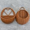 Cesta de almacenamiento tejida a mano similar al ratán, accesorios, cesta colgante de pared con arreglo floral, maceta decorativa, cesta colgante, cesta de flores colgante de pared, maceta