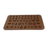 Molde de silicona con forma de corazón con símbolo alfanumérico al por mayor para decoración de tartas, chocolate y jabón hecho a mano con letras