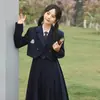 Conjunto de Traje JK Estilo Academia Estilo Japonés: Blazer + Camisa + Falda plisada con tirantes, Nuevo conjunto de tres piezas Primavera y Otoño 2026