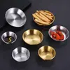 Plato de Salsa Coreano 304, Taza para Salsa, Taza Pequeña para Condimentos, Plato Dorado para Kétchup, Plato para Vinagre, Taza para Salsa de Pimienta para Filete
