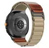 Adecuado para correa de reloj Samsung Watch9, Watch8 Classic etiqueta de cuero retro bucle de montaña correa de nailon