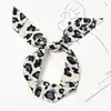[Cinta Corta de Leopardo] Chic Coreano Lazo Pequeño Bufanda Decorativa Corbata Casual Asa de Bolso Bufanda Bufanda para Mujer