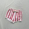 Shorts Listrados Coloridos Estilo Ins Coreano para Meninos e Meninas Bebê Praia Férias Uso Diário Versátil Moda Refrescante Algodão