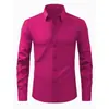 Camisa de vestir de manga larga para hombre, no necesita planchado, corte slim, estilo coreano, ropa de trabajo profesional, camisa casual para traje