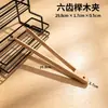 Clipe de chá de bambu clipe de xícara de chá clipe de pão de comida anti-escalda pinça de bambu bambu dobra clipe de cerimônia de chá acessórios fabricantes por atacado