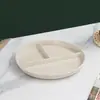 Prato de Café da Manhã de Plástico Estilo Ins 211 Prato para Refeição Redutora de Gordura Prato Dividido Estilo Coreano Prato Dividido Quantitativo Doméstico Prato Redondo para Frutas