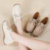 Sapatos Mocassins Femininos de Tamanho Grande com Solado Grosso para Comércio Exterior, Novos com Plataforma Cadarço Moda Versátil Confortáveis Estilo Britânico Sapatos Femininos