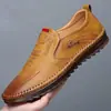 Zapatos de Cuero para Hombre Transfronterizos para Todas las Estaciones, Cuero Suave Transpirable, Suela Suave, Estilo Británico Moda de Negocios Zapatos Casuales, Zapatos de Papá, Zapatos de Conducir para Hombre