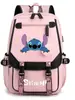 Mochilas para estudiantes de primaria y secundaria, mochilas para niños y niñas, mochilas infantiles lindas de dibujos animados de Stitch de gran capacidad
