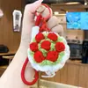 Ramo de Flores de Hilo Terminado Tejido a Mano, Llavero de Rosa, Regalo Creativo, Regalo de Vacaciones, Colgante para Bolso