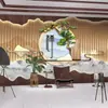 Nuevo mural de paisaje de pintura a tinta Zen chino estilo chino pino de bienvenida tela de pared papel tapiz de sala de té papel tapiz de sala de estar de casa de té