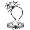 Set de Diadema y Collar para Halloween, Diadema de Telaraña, Accesorios Festivos para Fiesta, Pasadores, Accesorios Populares para el Cabello para Tomar Fotos