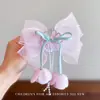 Pinza para el pelo de lazo para niños, Accesorio para el pelo de Princesa Sirena Elsa, Pinza para el pelo de cinta para niñas pequeñas, Suave con el cabello, Diadema