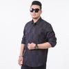 Camisa de Manga Larga para Hombre de Otoño de Marca de Moda Talla Grande Camisa Casual Holgada para Hombre Gordo Color a Juego Teñida en Hilo Talla Extra Grande