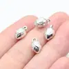 11X6.4X6.4Mm 1.25g Plata Antigua DIY Accesorios para Collares Pulseras Colgante de Flor de Loto Estéreo 3D