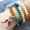 Fábrica en stock 8mm colorido en stock sándalo 108 pulsera de cuentas de Buda para hombres y mujeres cuentas de la suerte coloridas