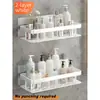 Estante Triángulo para Baño, Estante Transfronterizo sin Perforaciones, Estante de Almacenamiento Rectangular de Aluminio Espacial para Baño con Ventosa, Cocina