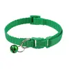 1.0 Collar de Color Ajustable Collar de Gato de Color Sólido Collar para Cachorro con Cascabel Sin Impresión Venta Directa de Fábrica En Stock