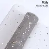 Estampado en Caliente Estrella y Luna de Lentejuelas Flor Envuelto en Gasa Ramo de Rosas de Gasa Malla para Empaque de Flores de Hada Material de Malla Venta al por Mayor