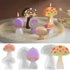 Molde de Vela de Cogumelo de Resina Grande, Médio e Pequeno Gotas de Cristal DIY Estéreo Páscoa Ornamentos de Gesso Cogumelo