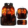 Mochila de Halloween Mais Vendida da Amazon, Conjunto de Três Peças Fantasma Abóbora, Mochila Escolar para Estudantes do Ensino Fundamental e Médio, Mochila Infantil, Bolsa de Ombro