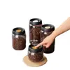 Botella de Almacenamiento para Té, Contenedor Sellado al Vacío para Café en Polvo, Frasco Sellado para Alimentos con Tapa, Frasco Sellado Especial de Vidrio para Granos de Café