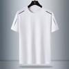 Camiseta Masculina Casual de Manga Curta, Gola Redonda, Tecido de Seda Gelada, Secagem Rápida, Modelagem Solta, Tamanho Grande, Respirável, de Manga Curta, para o Verão, do Fabricante