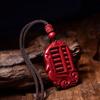 Llavero de coche de cinabrio pensamiento ilusorio creativo colgante de arena dorada púrpura masculino colgante de personalidad femenino cadena bajo contenido