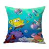 Ventas Calientes Transfronterizas Serie Bob Esponja Lino Hogar Funda de Almohada para Sofá Dormitorio Almohada Estampado por un Lado