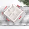 2/4/6/8 Caja de Regalo Transparente Engrosada Esmerilada para Pastel de Luna de Mediados de Otoño Caja de Empaque Crujiente de Yema de Huevo con Bolso