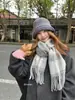 Bufanda Cuadros de Mezcla de Lana Rosa Girly de Alta Calidad para Mujer Otoño Invierno Estilo Británico Borlas Calentador de Cuello para Hombre Fabricante