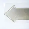 Abridor de lata de boas-vindas com seta apontando para a esquerda e para a direita, placas direcionais, placas de metal, placas decorativas de metal, arte em metal
