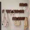 Colgador de Pared de Madera con Forma de Tecla de Piano para Colgar Ropa, Instalación sin Taladro para Dormitorio, Entrada y Pasillo