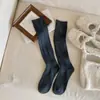 Meias grossas de fio grosso para outono e inverno para mulheres, algodão, cano longo, estilo JK japonês, emagrecedoras, cor sólida, tricot de losango, aquecedor de perna