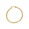 Pendientes Exagerados de Círculo Grande con Agujero en la Oreja Anillo para la Oreja Pendientes de Acero Inoxidable Joyería de Acero de Titanio Color Dorado 18K Electrochapado