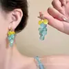 Pendientes de Malla Suave con Borlas y Pétalos Estilo Resort 2026 Nuevo Estilo Pendientes de Perla Elegantes Súper de Hada Accesorios de Oreja Impresionantemente Hermosos