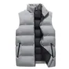 Chaleco de Algodón Negro con Cuello Alto para Hombre, Chaleco Grueso Holgado sin Mangas, Ropa de Abrigo para Otoño Invierno, Capa Interior Cálida, Versátil, Chaleco Casual