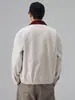 Nueva Chaqueta Holgada de Moda para Hombre para Primavera y Otoño Calle Alta Americana Versátil Cremallera Dobladillo Elástico Chaqueta de Mezclilla