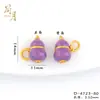 Moeda de Esmalte Dourado Antigo que Preserva a Cor Pingente de Cabaça Colorida Pingente de Sete Cabaças Pulseira DIY Pingente de Colar