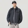 Chaqueta de Trabajo Retro Americana Nueva Otoño/Invierno 2026 para Hombre, Abrigo Casual de Algodón Puro Lavado con Cuello de Solapa