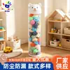 Caixa de armazenamento transparente para bonecas com zíper duplo, à prova de poeira e vazamentos, recipiente de armazenamento de brinquedos para crianças