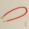Corda simples nova corda de mão acabada corda trançada de seda dourada acessórios podem ser enfiados em pulseira de contas joias diy corda de 8 fios versátil