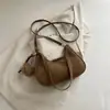 Bolsa de ombro nova moda inverno 2026 estilo coreano, bolsa de axila simples e estilosa, bolsa transversal única e estética