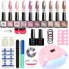 Traje de pegamento para extensión de uñas, arte de uñas, capa selladora con brillo, extensión de cristal, soporte de papel, pegamento sólido para fototerapia, pegamento para modelo, herramienta para arte de uñas
