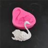 Molde de Silicona con Forma de Cisne DIY Molde para Pastel Plegado a Mano Goma Gota Yeso Herramienta para Pastel Plegado Pastel